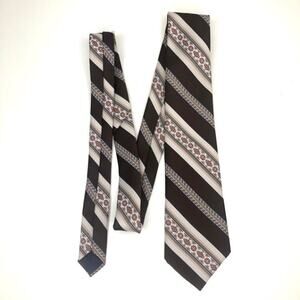 Vintage La Bella Collection Brown Stripe Tie